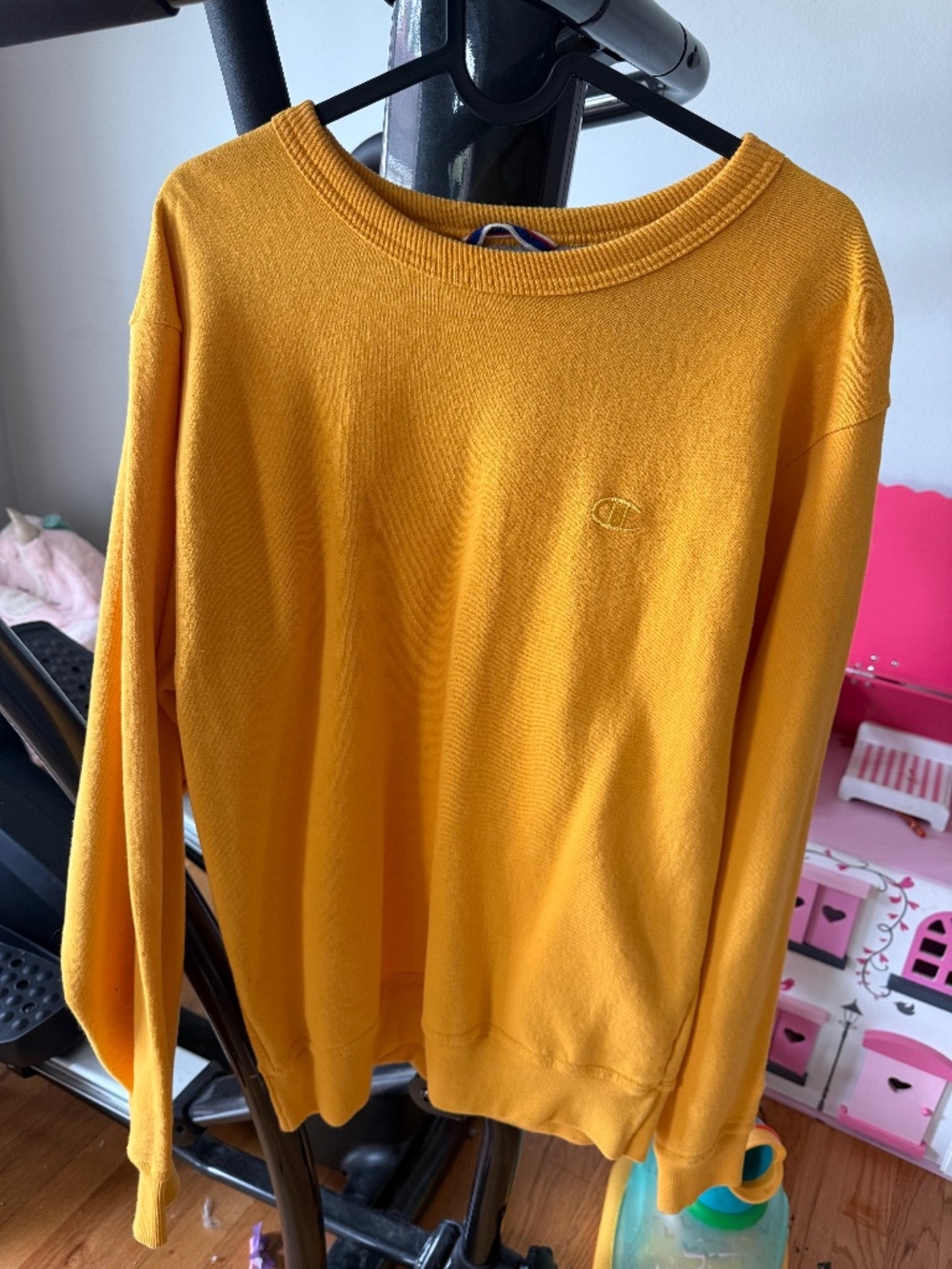 Champion Authentic Athleticwear Crewneck Sweatshirt - Mustard Yellow - Size S